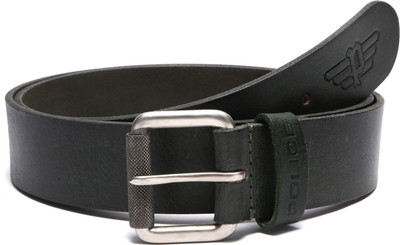 

Police Men Casual Green Genuine Leather Belt, Hunter green