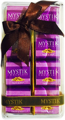 

Mystik Premium Fruit & Nut Flavour Dark Chocolate Gift Box (8 Pc) Brittles(144 g)