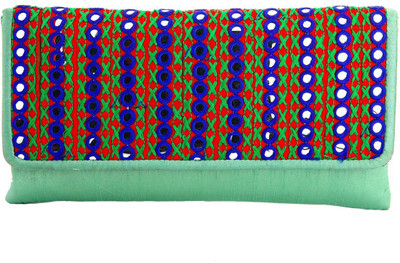 

Utsavi Party Green Clutch