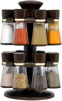 

Bluzon Stylish Revolving 16 Jar Spice Rack / 1 Piece Spice Set(Plastic)