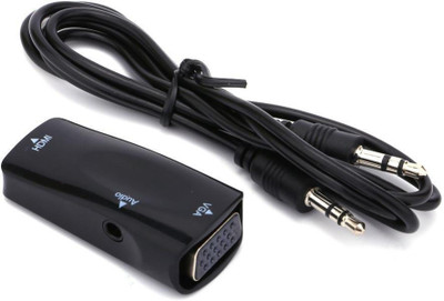 

Microware 1080P HDMI Female to VGA Female Video Converter Adapter HDMI Adapter(Compatible with TV, PROJECTOR, DISPLAY, Black)