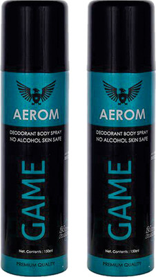 

Aerom aeromgame2jmd Deodorant Spray - For Men(300 ml, Pack of 2)