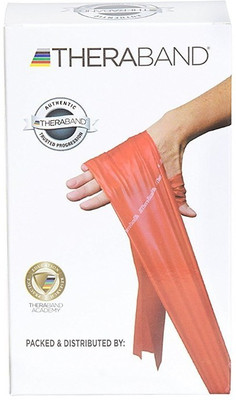 

Thera-Band Medium Resistance Latex Free Exercise Band 15 Feet( Length) x 4 Inches( Width) Red Resistance Band(Red, Pack of 1)