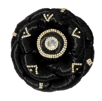 Mansiyaorange Latest Exclusive Artificial Hair/Hair Extension Collection Bun Bun Clip(Black)