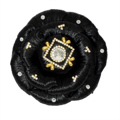 

Mansiyaorange Latest Exclusive Artificial Hair/Hair Extension Collection Bun Bun Clip(Black)