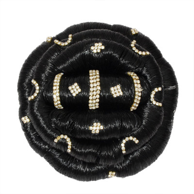 

Mansiyaorange Latest Exclusive Artificial Hair/Hair Extension Collection Bun Bun Clip(Black)