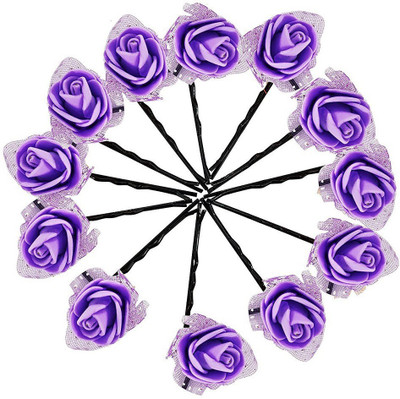 

INAAYA Party Wear Hair Accessories For Women & Kids -12 pcs (Blue) Hair Pin(Blue)