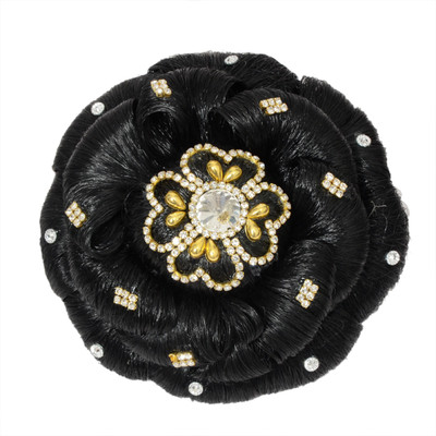 

Mansiyaorange Latest Exclusive Artificial Hair/Hair Extension Collection Bun Bun Clip(Black)