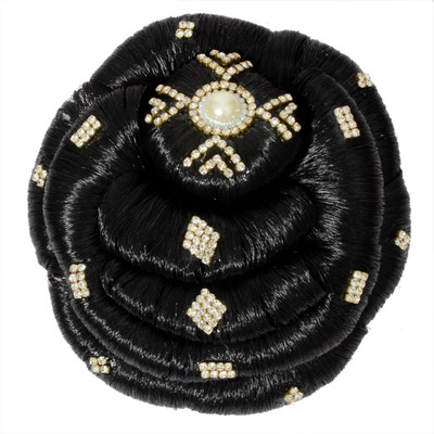 

Mansiyaorange Latest Exclusive Artificial Hair/Hair Extension Collection Bun Bun Clip(Black)