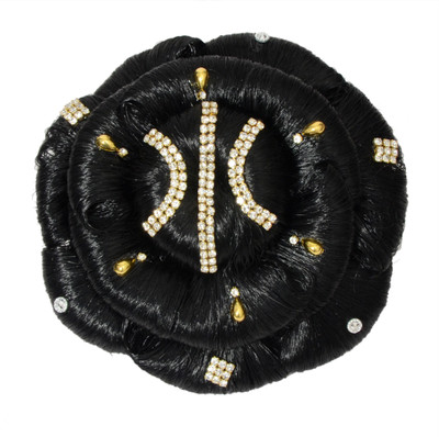 

Mansiyaorange Latest Exclusive Artificial Hair/Hair Extension Collection Bun Bun Clip(Black)
