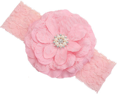 

AkinosKIDS Flower Lace Headband Light Pink Head Band(Pink)