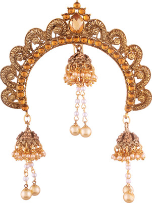 

Etnico Gold Plated Ethnic Jhumki Hair Pin Hair Pin(Gold)