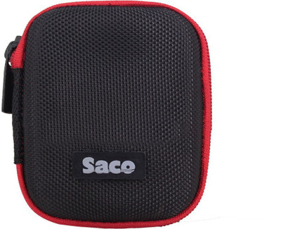Saco Polyester Zipper Headphone Case(Black)