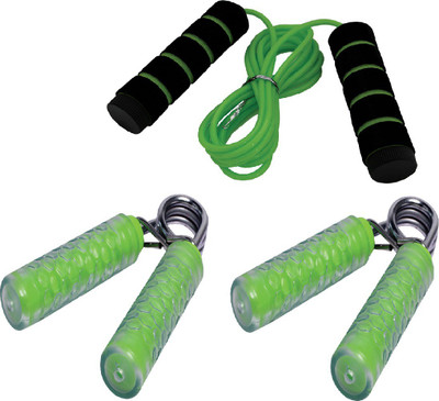 

Cosco FITNESS COMBO KIT OF ADJESTABLE SKIP JUMP ROPE AND CLUTCH HAND GRIPPER Gym & Fitness Kit