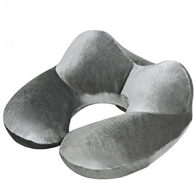 

Aeoss Travel Pillow, inflating Neck Pillow with Soft Velvet Cover, Eye Mask & Ear Plug Washable for Airplanes Neck Pillow(Grey), Black