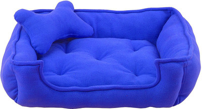 

Fluffy Fluffy's Luxurious Reversible Polyester Filled Soft Dog and Cat Bed, Blue (Medium) M Pet Bed(Blue)