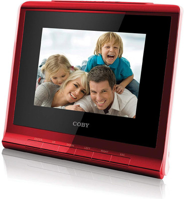 

Coby Digital Photo Frame with Alarm Clock 3.5 Digital Photo Frame(1 GB, Red)
