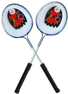 

Prime Sports Set of 2 Double Rod Badminton Racket Multicolor Strung Badminton Racquet(G4 - 3.25 Inches, 270 g)