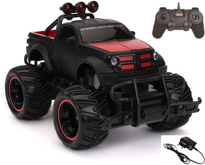 

Zest 4 Toyz 1:20 Hummer Rock Crawler Monster Truck Racing Car Rechargeable(Red, Black), Black;red