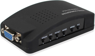 

smacc av to vga ( Composite Video TV VGA/S-video/Composite RCA/ AV to VGA Converter ) Media Streaming Device(Black)