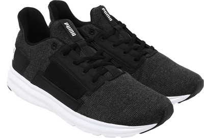 

Puma Enzo Street Knit Interest Running Shoes For Men(Black, Black- white
