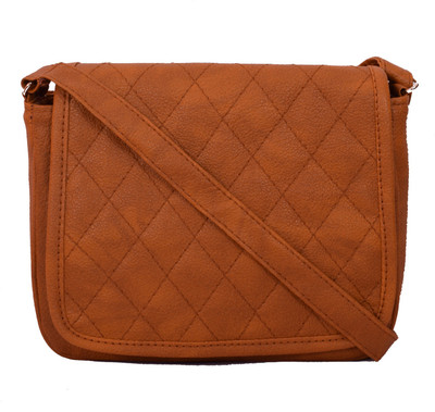 

Capreo Women Casual Gold PU Sling Bag