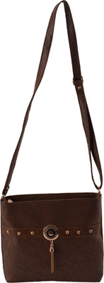 

Capreo Women Casual Brown PU Sling Bag