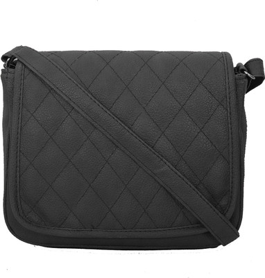 

Capreo Women Casual Black PU Sling Bag