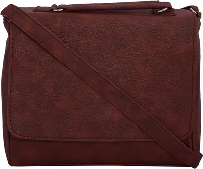 

Capreo Women Formal Brown PU Sling Bag