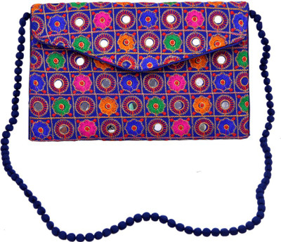 

Sadaf Design's Girls Casual Multicolor Silk, Cotton Sling Bag