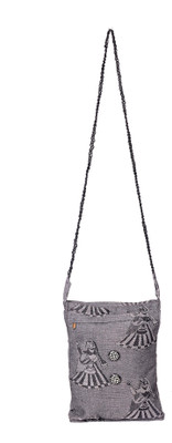 

Cliink Bags Women Casual Grey Cotton Sling Bag