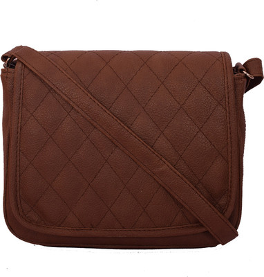 

Capreo Women Casual Brown PU Sling Bag