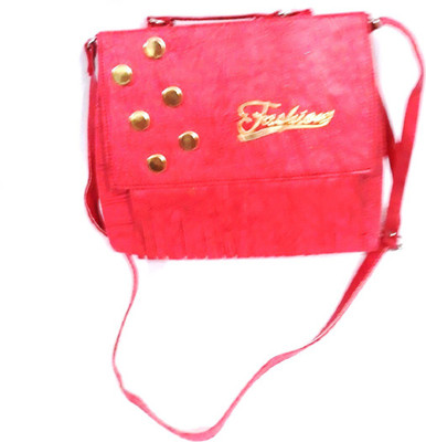

DELMA Girls Casual Red Leatherette Sling Bag