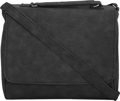 

Capreo Women Casual Black PU Sling Bag