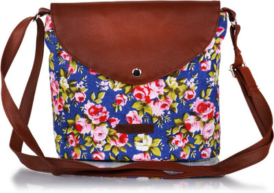

The Kala Shop Women Casual Blue Canvas Sling Bag