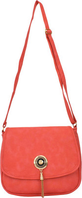 

Capreo Women Casual Pink PU Sling Bag