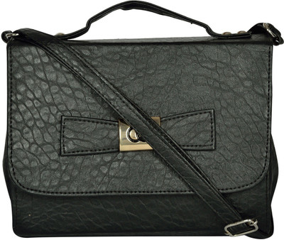 

Liger India Women Casual Black PU Sling Bag