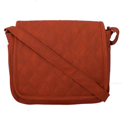 

Capreo Women Casual Tan PU Sling Bag