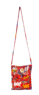 

Cliink Bags Women Casual Red Cotton Sling Bag