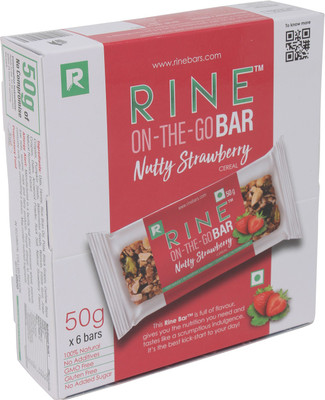

Rine Bars Nutty Strawberry Granola Bar (Pack of 6)(300 g, Pack of 6)