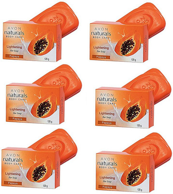 

avon naturals papaya soap(600 g, Pack of 6)