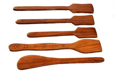 DESI KARIGAR 456321 Wooden Spatula(Pack of 5)