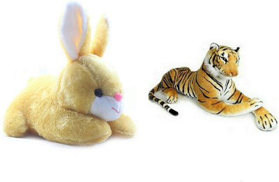 

soniya Enterprises Tiger-36cm and Rabbit - 26 cm(Brown)