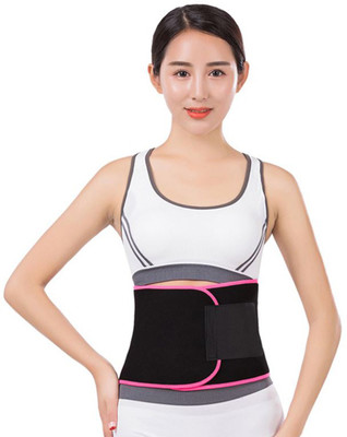ELEBAE EL-B44 Back & Abdomen Support(Black, Black with pink