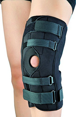 Dyna Innolife Hinged Knee Brace Open Patella (XL) Knee Support(Black)
