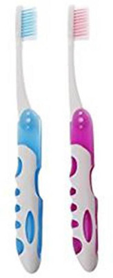 

GOCART Foldable 2 pcs Travel Bristle Camping Holiday Outdoor Hard Toothbrush(Pack of 2)