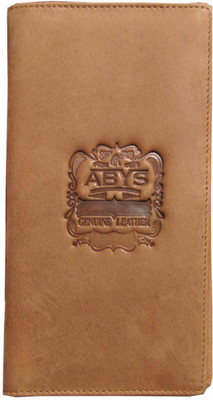

ABYS Genuine Leather Travel Card Holder||Document Holder||Long Wallet with 15 Card Slots(Tan)