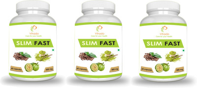 

VIHADO Slim Fast Mixture of Garcinia Cambogia, Green tea & Green coffee beans Extract for weight loss management(180 No)