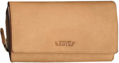 

ABYS Women Tan Genuine Leather Wrist Wallet(17 Card Slots)