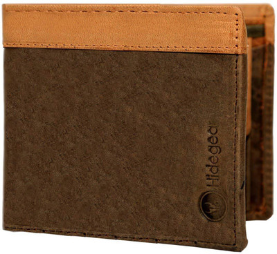 

Hidegear Men Tan Genuine Leather Wallet(3 Card Slots), Brown